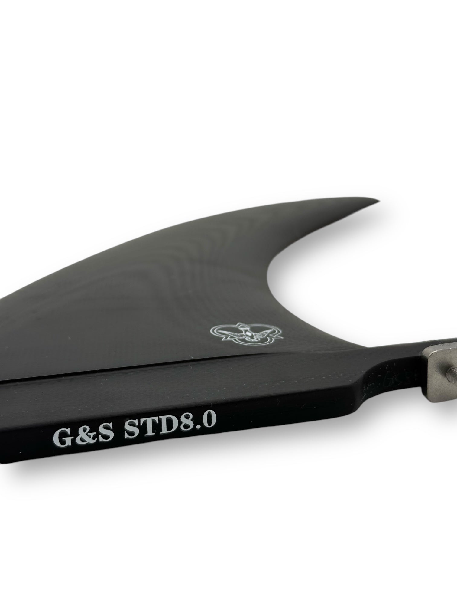 8" G&S Standard Fin - Smokey Black - Sanded