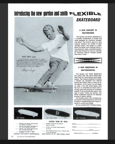 1964/65 The First Flexible Skateboard by Gordon & Smith