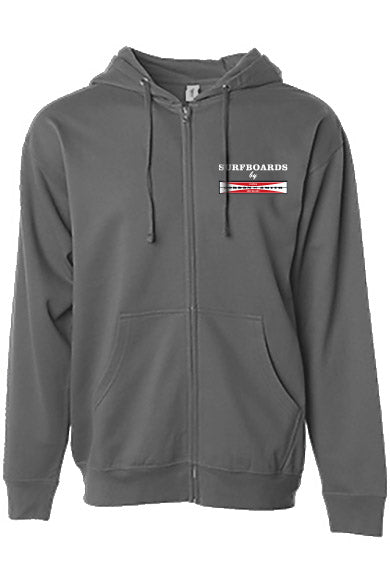 Original Logo Front Zip Hooded Sweatshirt - Charcoal Grey – G&S