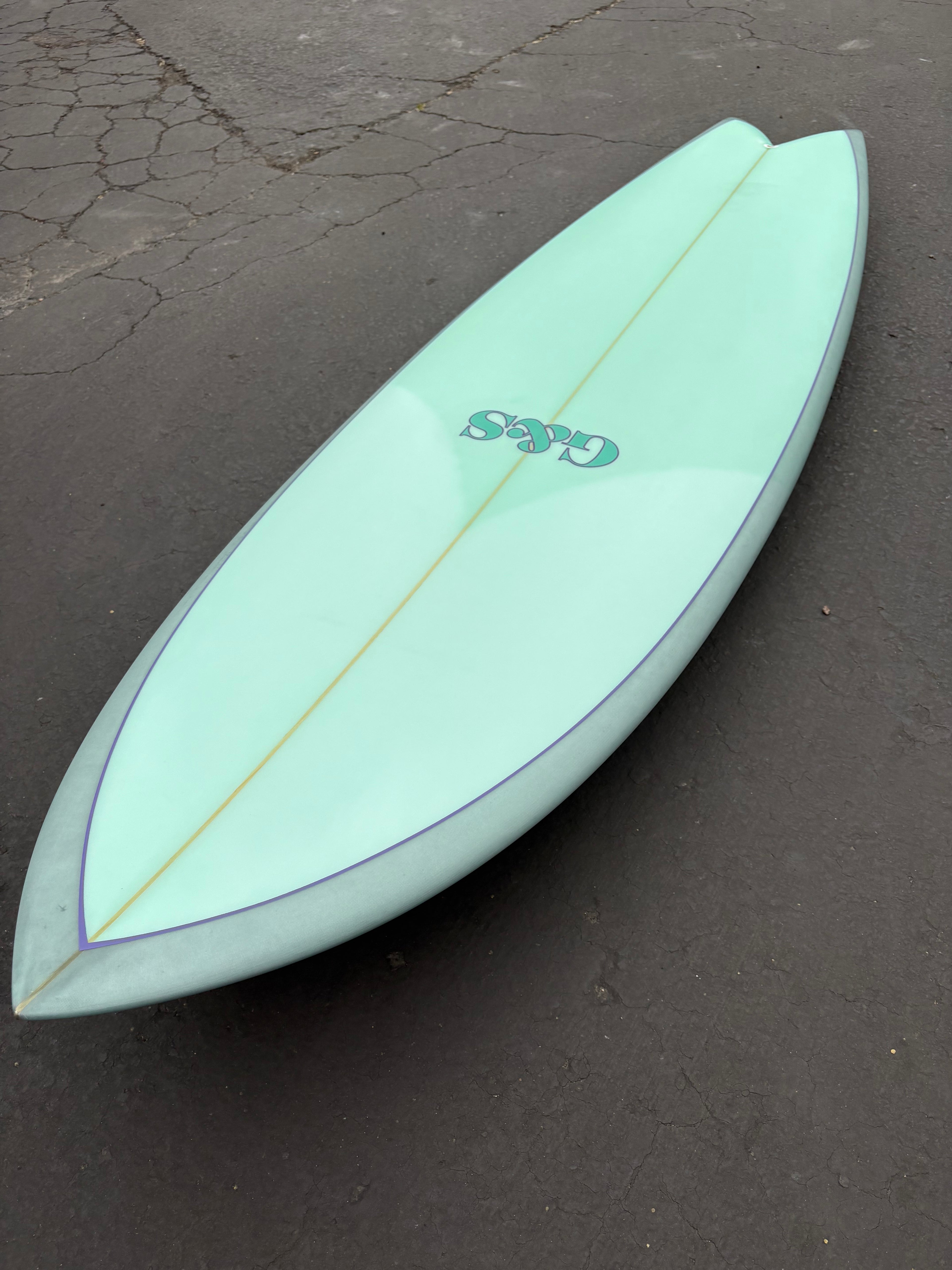 6'4 #NO ROCKET TWIN FISH - Turquoise Board Gallery
