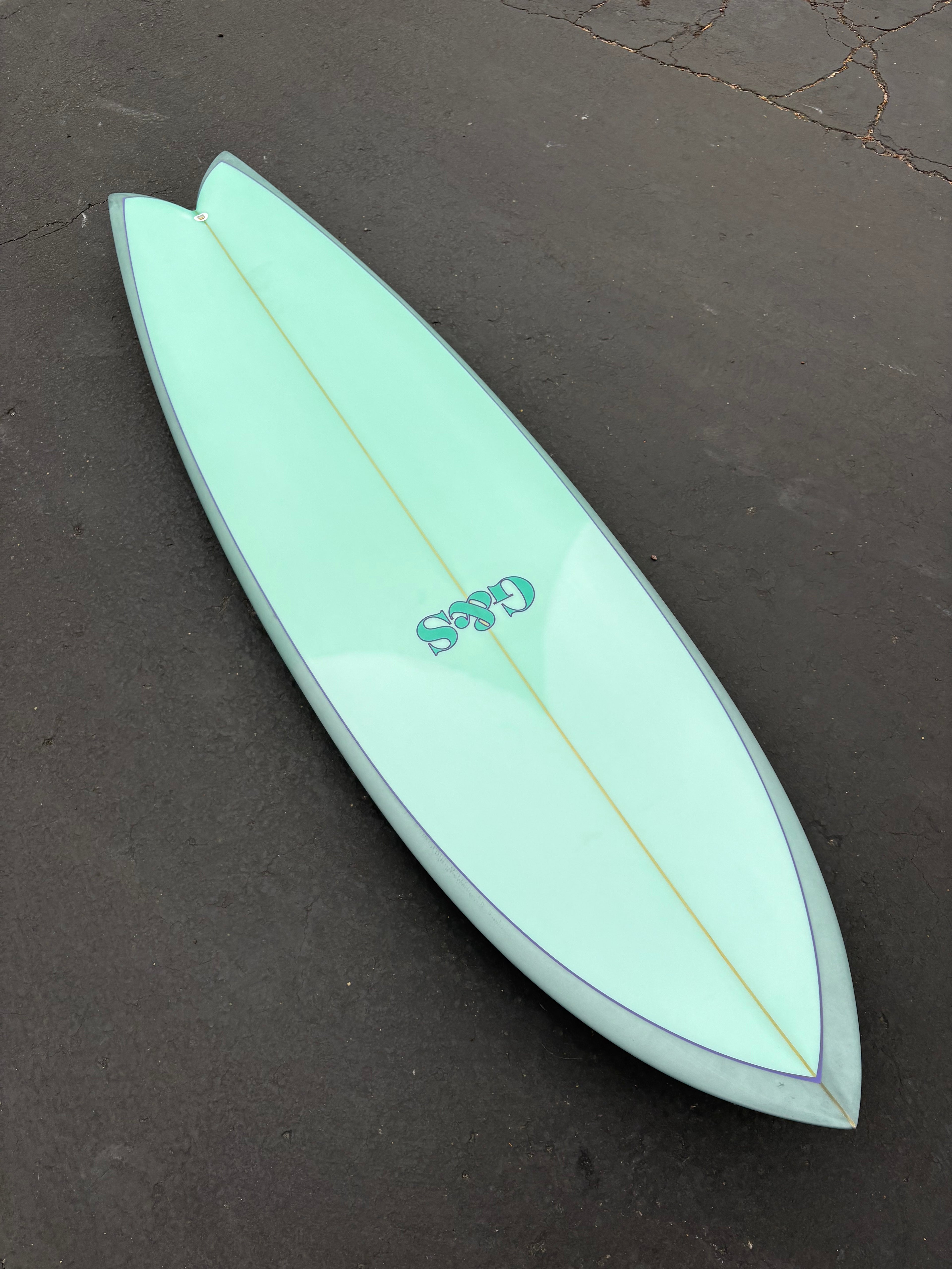6'4 #NO ROCKET TWIN FISH - Turquoise Board Gallery