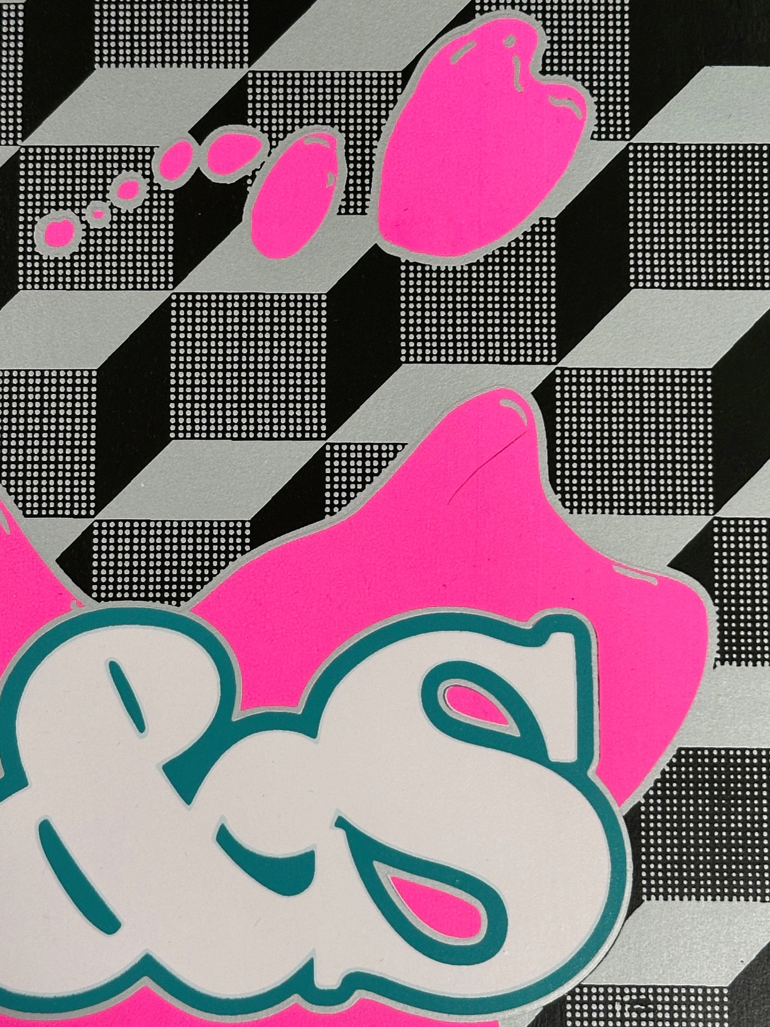 BLEM: G&S FoilTail Black Deck with Hot Pink Splat