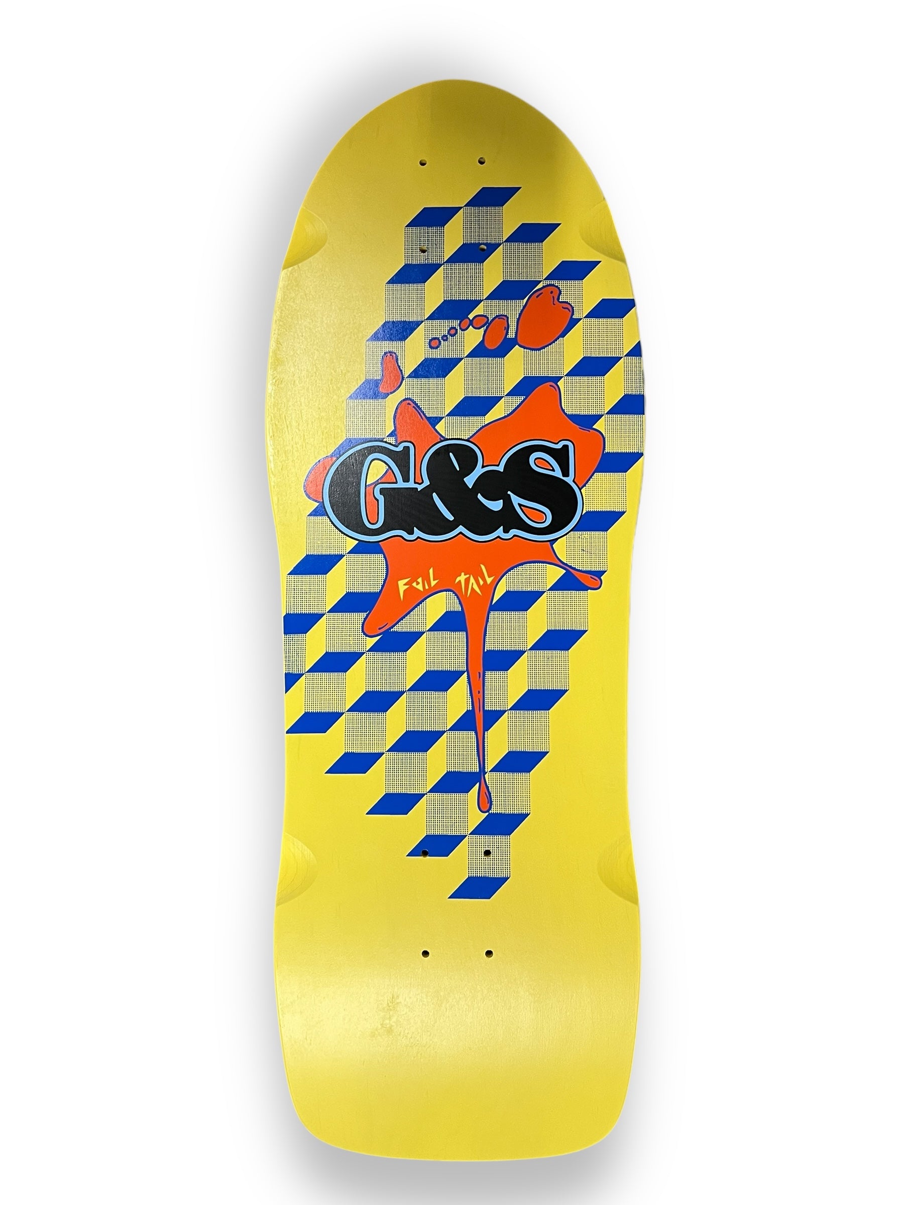 G&S FoilTail Yellow Deck with Orange Splat