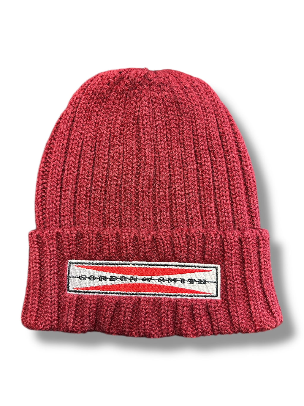 Original Logo Cable Knit Beanie - Burgundy