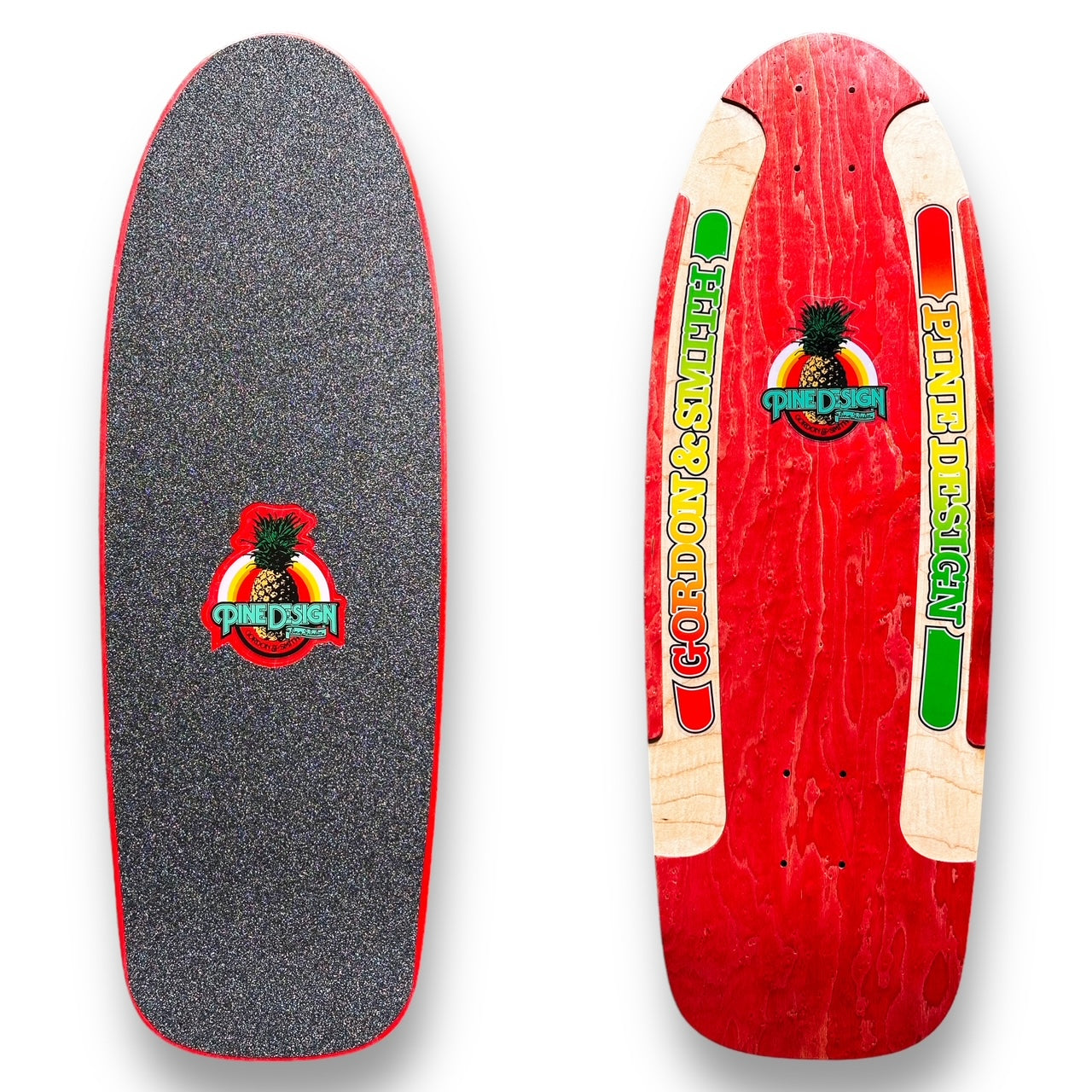 30" PineDesign 2 Routed Rails Deck Reissue - Red