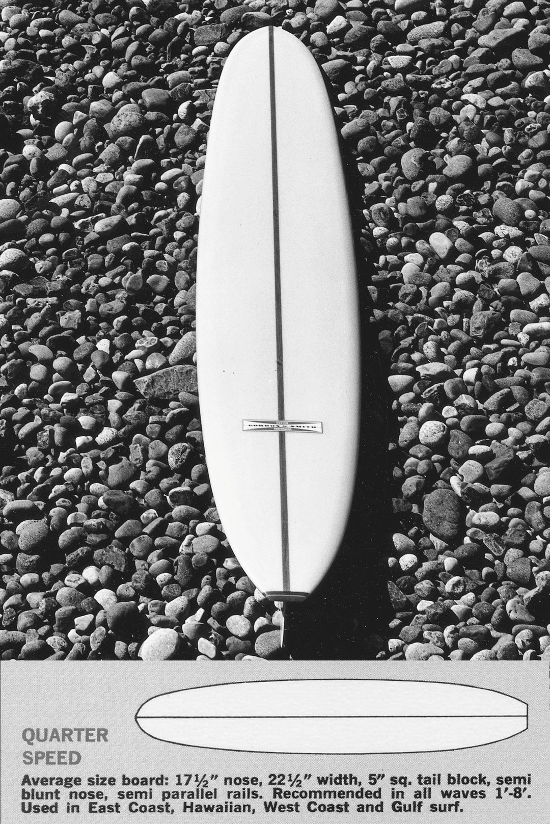 GORDON & SMITH Fibreflex Kicktail Skateboard 1970 RAR
