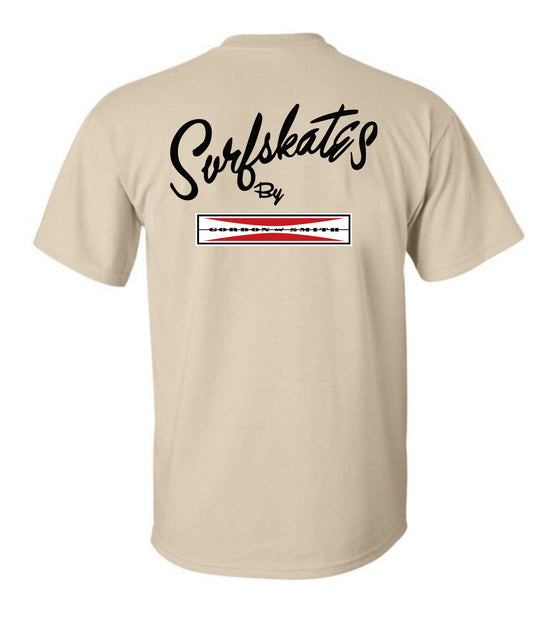 わかよー様opTシャツGordon&Smith old skate g&s 60's Surf Skates by G&S T Shirt - Sand
