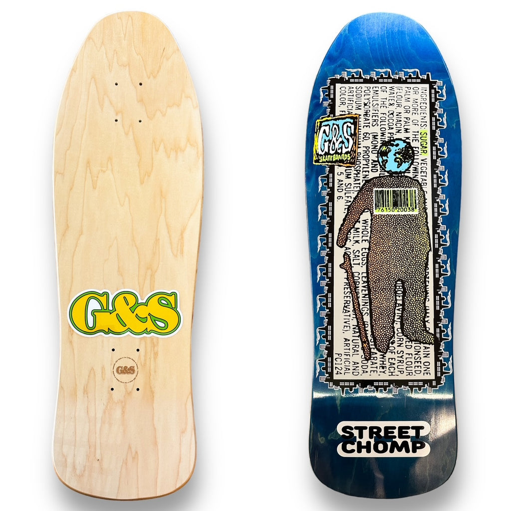 G&S 1990 Street Chomp 2 Skateboard Deck - Blue