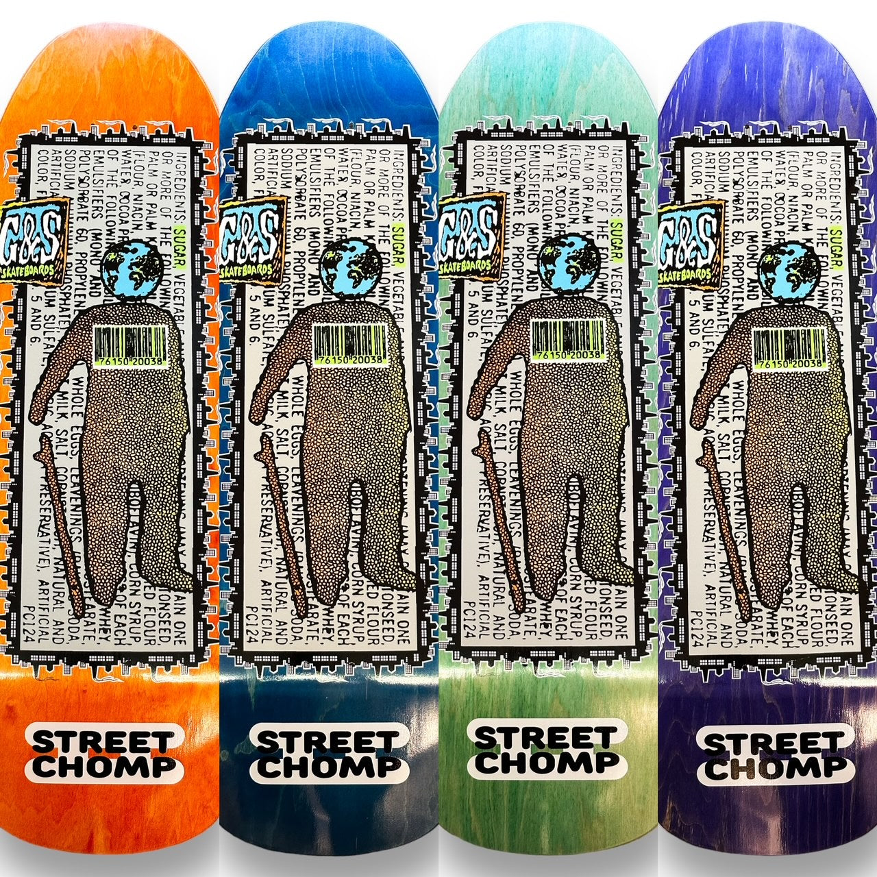 G&S 1990 Street Chomp 2 Skateboard Deck - Multiple Colors